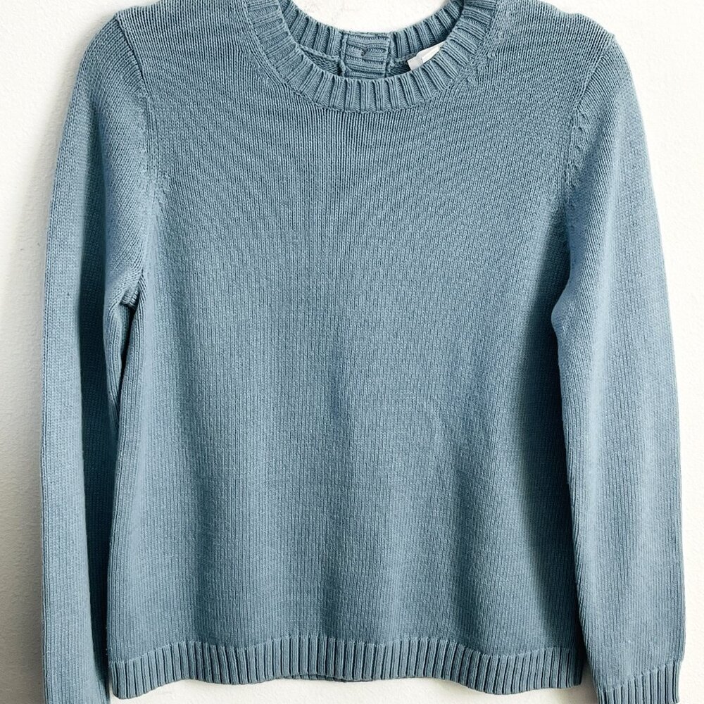 J. Jill Women's Sweater Blue thick knit pullover size S Winter warm blouse - Picture 3 of 8